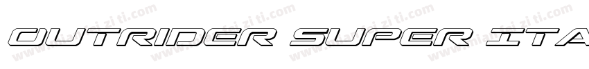 Outrider Super Italic字体转换